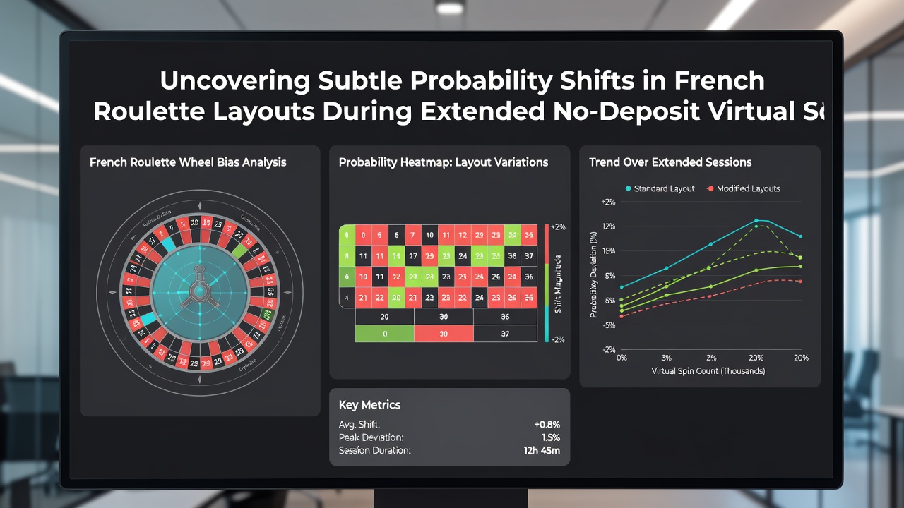 Statistical graphs showing probability distributions from extended French roulette virtual sessions